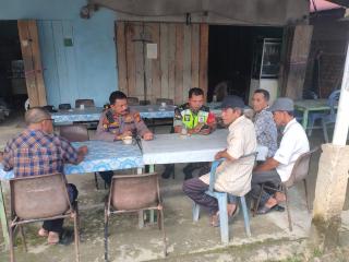 Kapolsek Keritang Bersama Danramil Kompak Sampaikan Kamtibmas Menuju Pemilu Damai 2023 2024